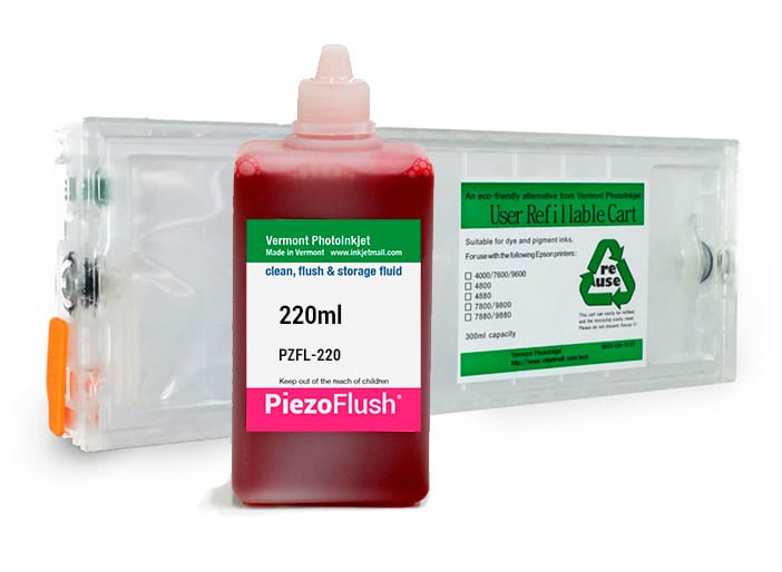 PiezoFlush® cartridge combo, Epson 7880 / 9880, printers VM position